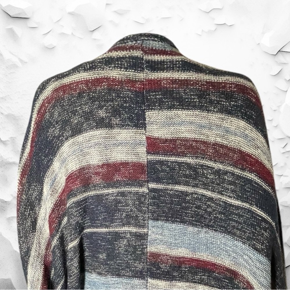 Free People The Big Trail Asymmetrical Poncho Cardigan Sweater Poncho Size Small - Picture 15 of 16
